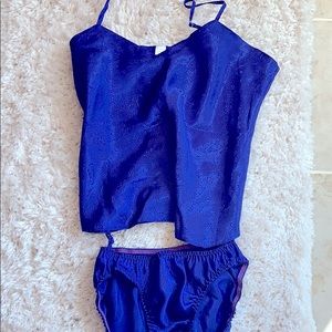 Deep purple cami and pantie set